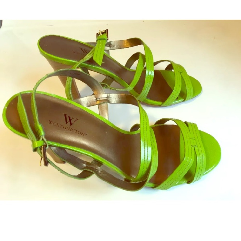 Lime green high heels